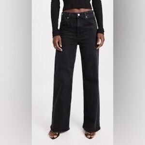 Citizens Of Humanity Paloma Black Flare Wide Leg Jeans